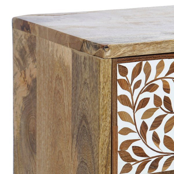 Rollcontainer Dekodonia India Floral Harz Mango-Holz (70 x 30 x 91 cm)