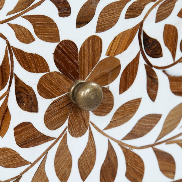 Rollcontainer Dekodonia India Floral Harz Mango-Holz (70 x 30 x 91 cm)