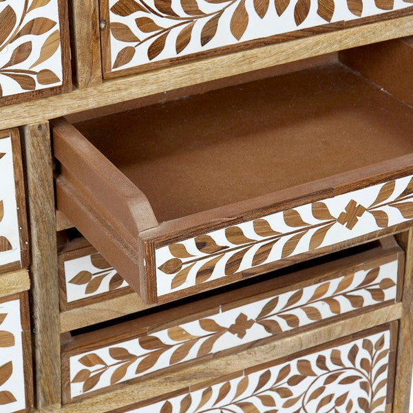 Rollcontainer Dekodonia India Floral Harz Mango-Holz (70 x 30 x 91 cm)