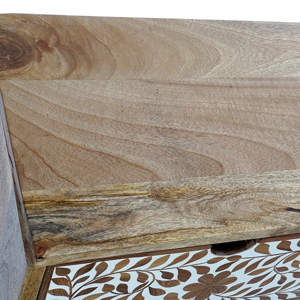 Rollcontainer Dekodonia India Floral Harz Mango-Holz (70 x 30 x 91 cm)