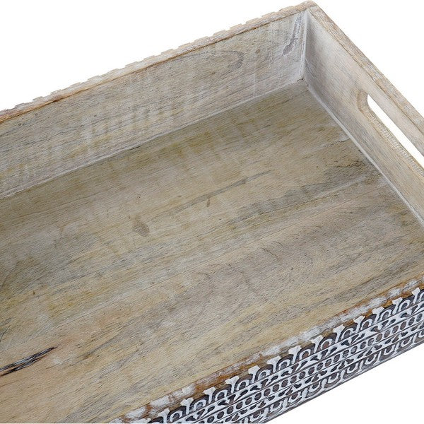 Schale Dekodonia Famous Art Mango-Holz (38 x 25 x 7 cm)