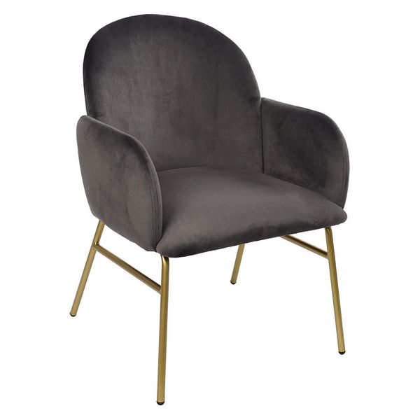 Sessel Dekodonia Grau Polyester Metall Polyester (73 x 63 x 82 cm)