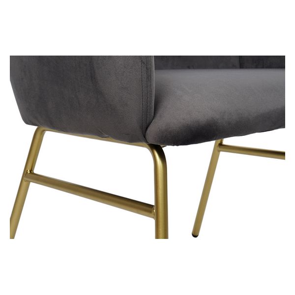 Sessel Dekodonia Grau Polyester Metall Polyester (73 x 63 x 82 cm)