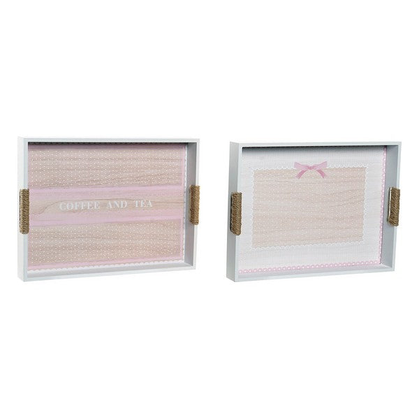 Schale Dekodonia Traditionell Holz MDF (40 x 30 x 5 cm) (2 pcs)