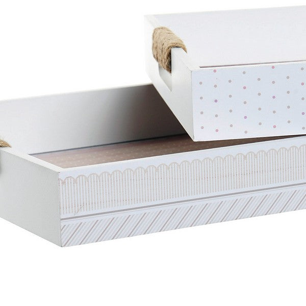 Schale Dekodonia Traditionell Holz MDF (40 x 30 x 5 cm) (2 pcs)