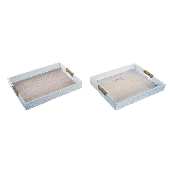 Schale Dekodonia Traditionell Holz MDF (40 x 30 x 5 cm) (2 pcs)