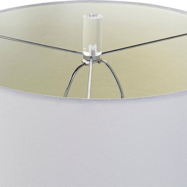 Tischlampe Dekodonia Acryl Leinen Metall Kristall (38 x 38 x 72 cm)