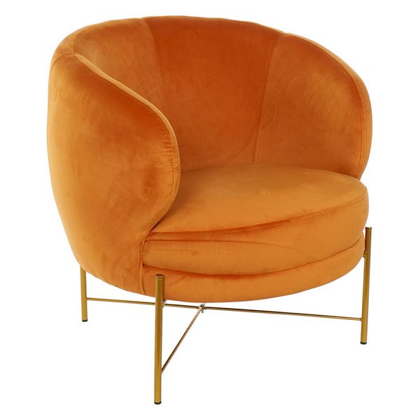 Sessel Dekodonia Orange Polyester Metall (78 x 75 x 82 cm)