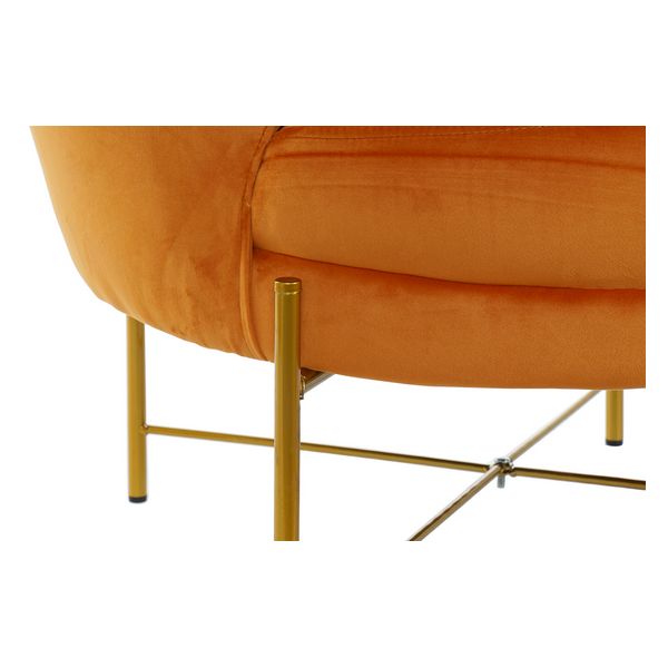 Sessel Dekodonia Orange Polyester Metall (78 x 75 x 82 cm)