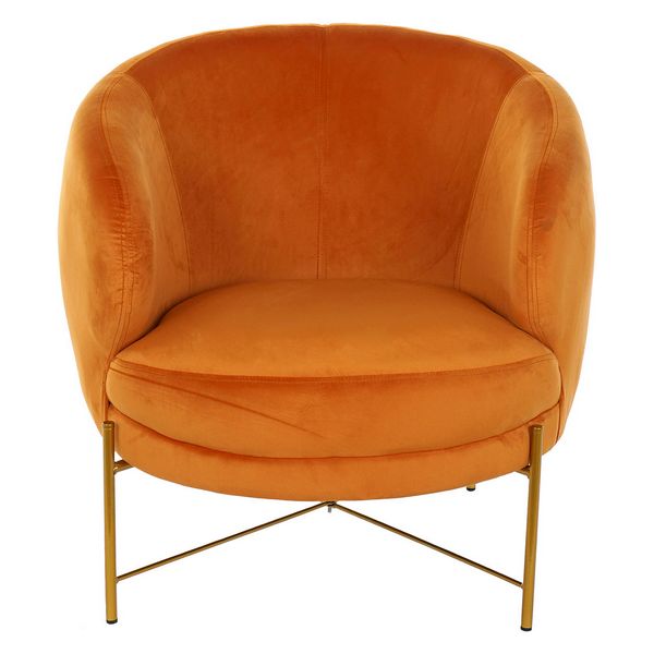 Sessel Dekodonia Orange Polyester Metall (78 x 75 x 82 cm)