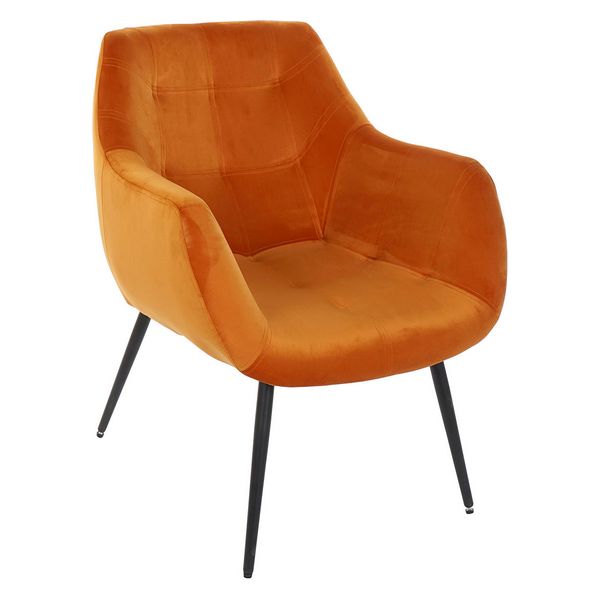 Sessel Dekodonia Orange Polyester Metall (65 x 74 x 84 cm)