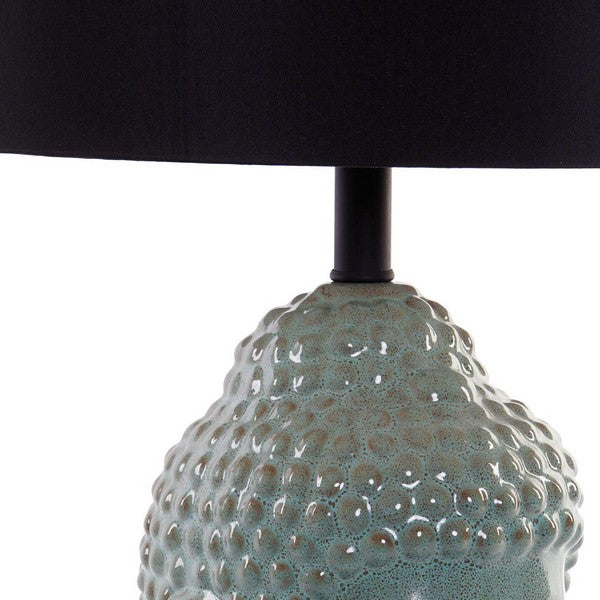 Tischlampe Dekodonia Polyester Leinen Metall aus Keramik Orientalisch Buddha (40 x 40 x 74 cm)