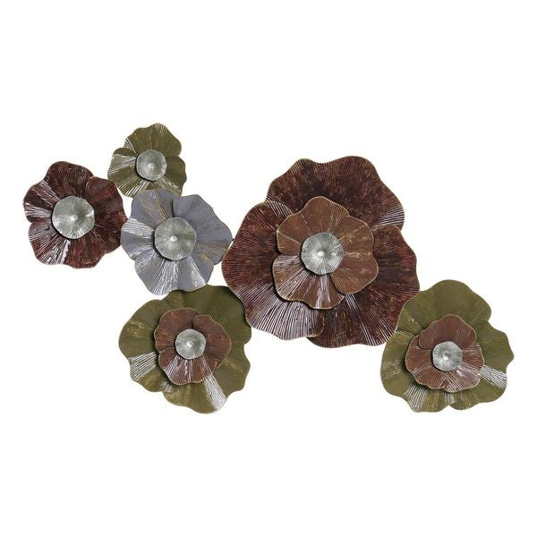 Wanddekoration Dekodonia Metall Blomster