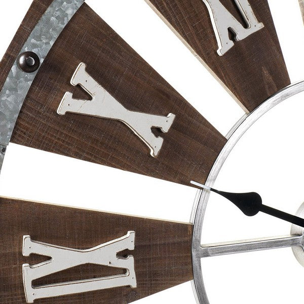 Wanduhr Dekodonia Metall Holz MDF (75 x 5 x 75 cm)