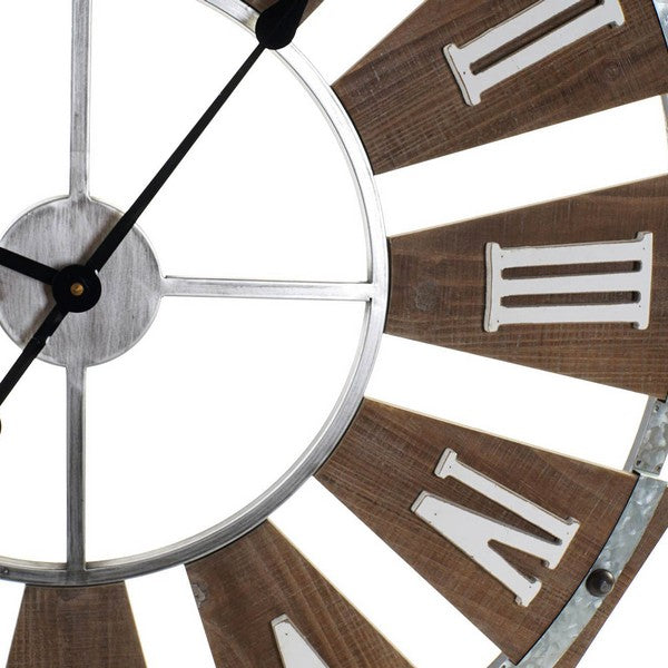 Wanduhr Dekodonia Metall Holz MDF (75 x 5 x 75 cm)