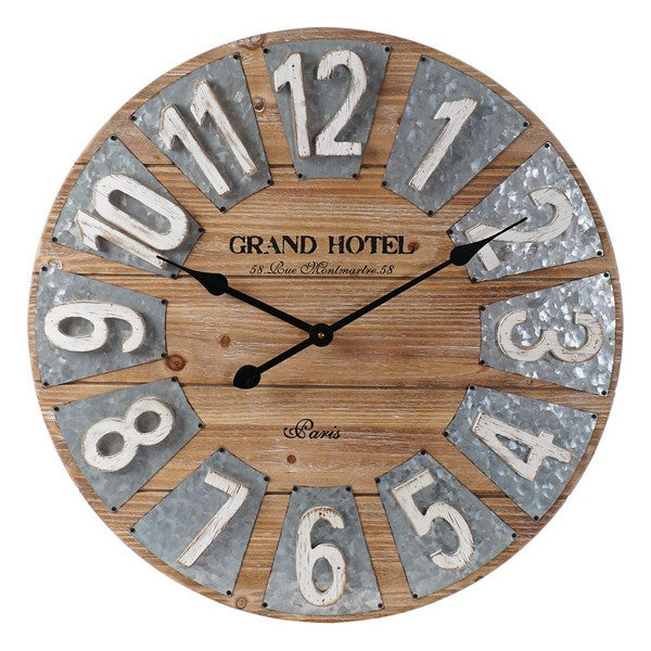 Wanduhr Dekodonia Metall Holz MDF (60 x 4 x 60 cm)