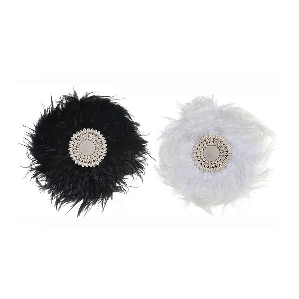 Wanddekoration Dekodonia Federn Muscheln Tropical (2 pcs)