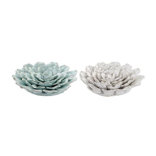 Wanddekoration Dekodonia Blume Terrakotta Traditionell (2 pcs)