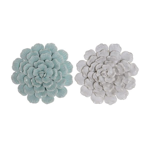 Wanddekoration Dekodonia Blume Terrakotta Traditionell (2 pcs)