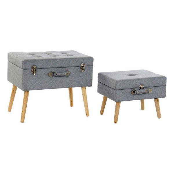 Fußstütze Dekodonia (2 pcs) Stoff Schwamm Holz MDF