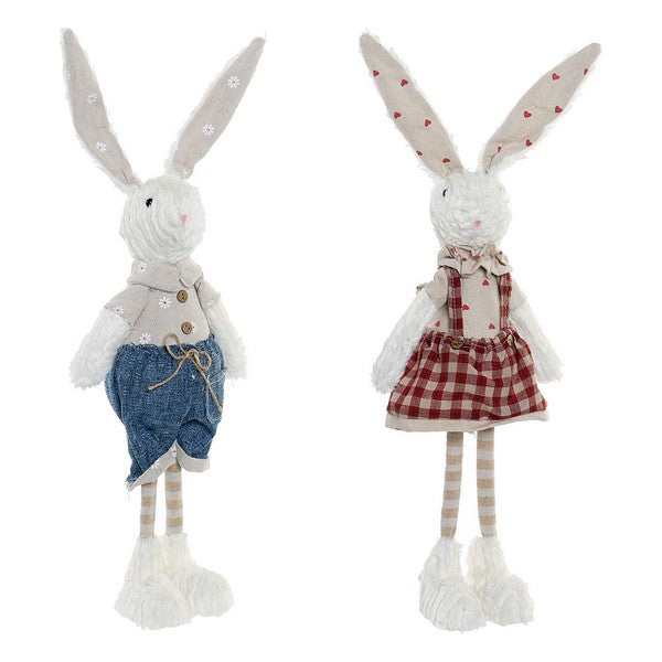 Deko-Figur Dekodonia Polyester Hase (28 x 5 x 14 cm) (2 pcs)