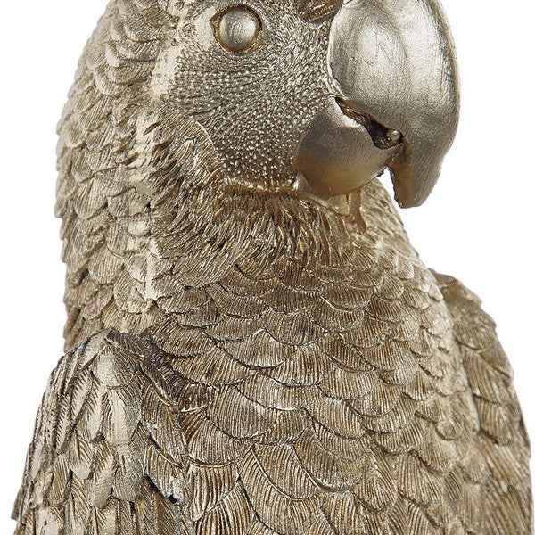 Skulptur Dekodonia Papagei Golden Harz (10 x 10 x 53 cm)