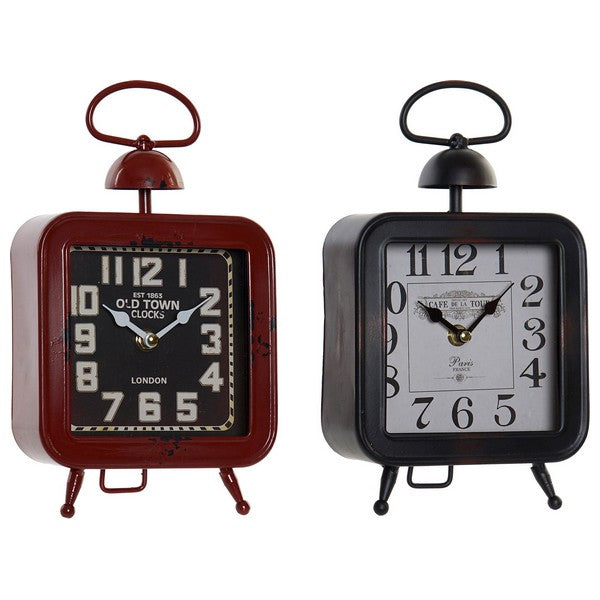 Wecker Dekodonia Vintage Metall (15 x 6 x 27 cm) (2 pcs)
