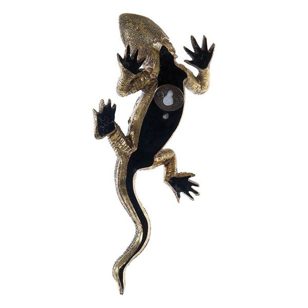 Skulptur Dekodonia Eidechse Golden An der Wand montiert (21 x 10 x 4 cm)