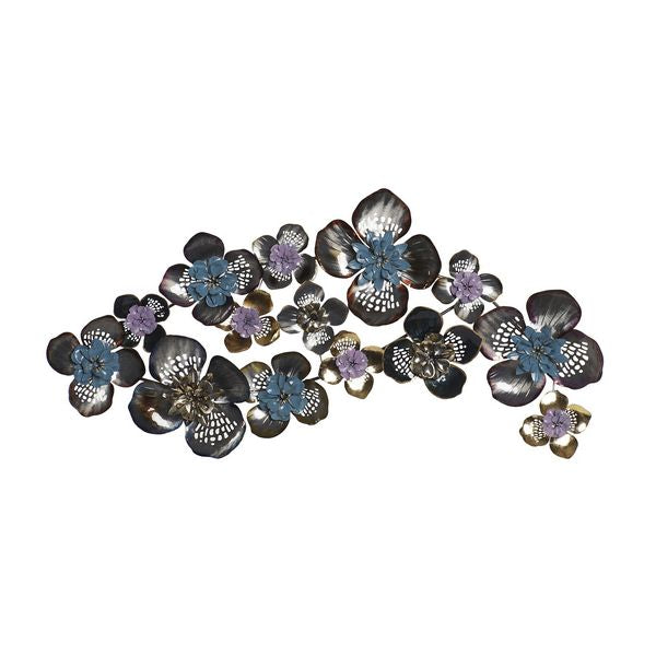 Wanddekoration Dekodonia Metall Blomster (108 x 10 x 54 cm)