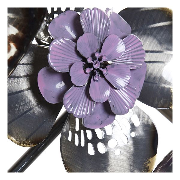 Wanddekoration Dekodonia Metall Blomster (108 x 10 x 54 cm)
