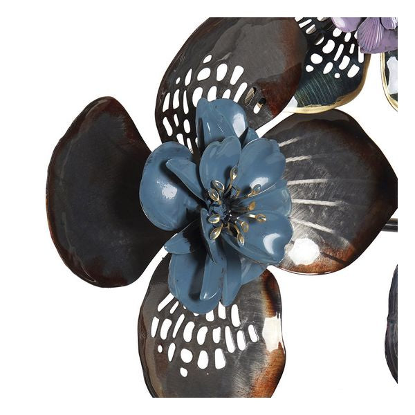 Wanddekoration Dekodonia Metall Blomster (108 x 10 x 54 cm)