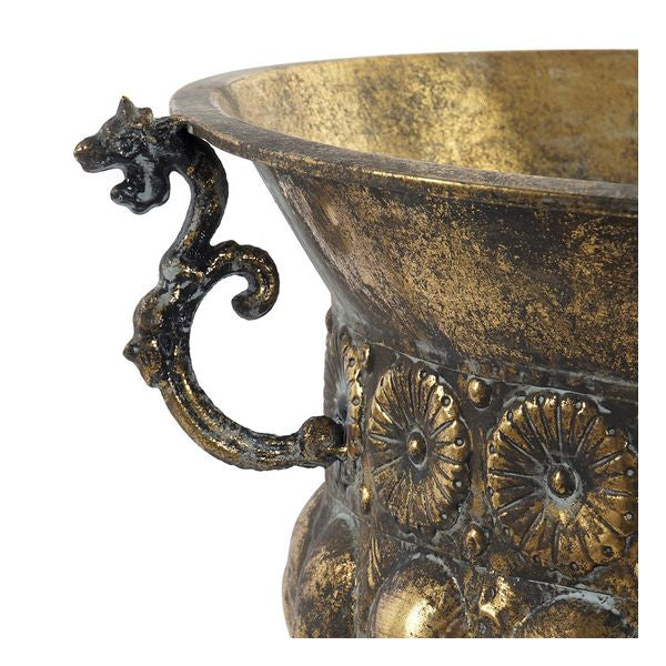 Blumentopf Dekodonia Golden Metall (49 x 42 x 39 cm)