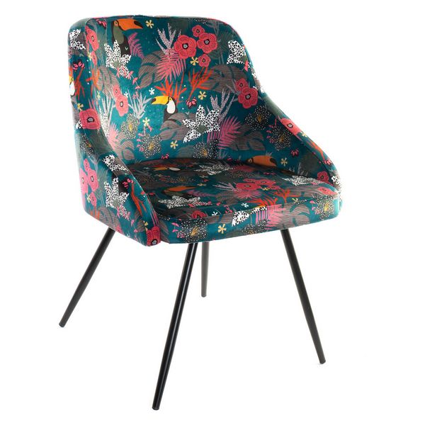 Sessel Dekodonia TUKINI Metall Polyester (60 x 60 x 75 cm)