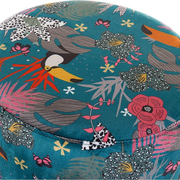 Fußstütze Dekodonia Polyester Metall Tropical (34 x 34 x 40 cm)