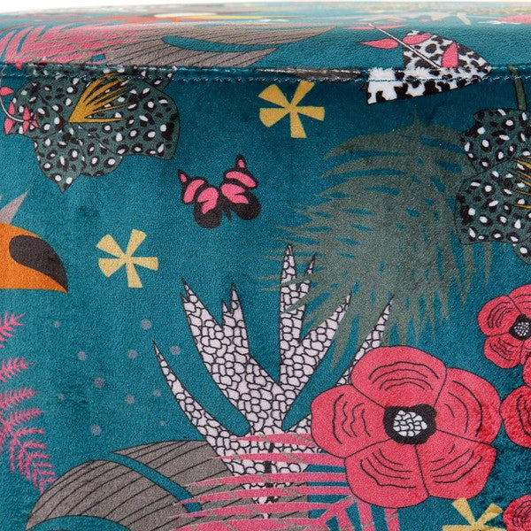 Fußstütze Dekodonia Polyester Metall Tropical (34 x 34 x 40 cm)
