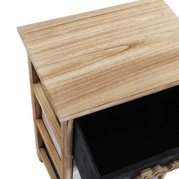 Rollcontainer Dekodonia Schwarz Paulonia-Holz (40 x 29 x 58 cm)