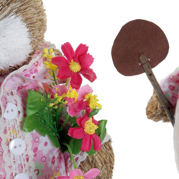 Deko-Figur Dekodonia Polyester Faser Hase (17 x 17 x 40 cm) (2 pcs)