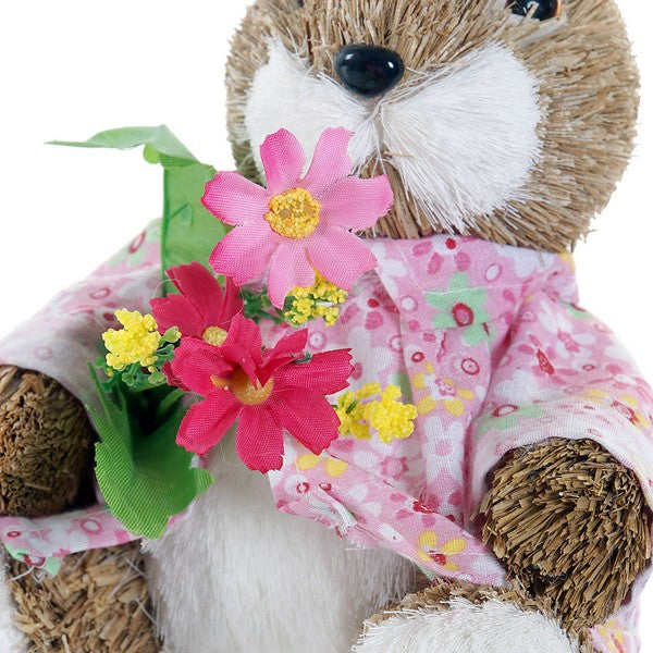 Deko-Figur Dekodonia Polyester Faser Hase (16 x 15 x 26 cm) (2 pcs)