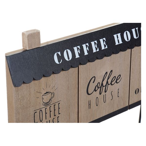 Wandgarderobe Dekodonia Coffee Holz Metall (31 x 4 x 23 cm)