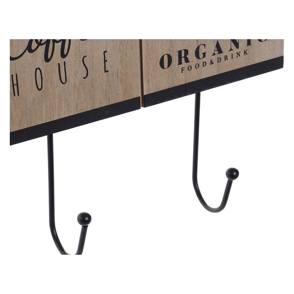 Wandgarderobe Dekodonia Coffee Holz Metall (31 x 4 x 23 cm)