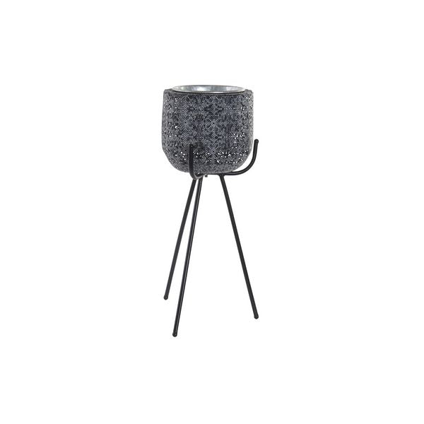 Blumentopf Dekodonia Grau Metall (25 x 28 x 52 cm)
