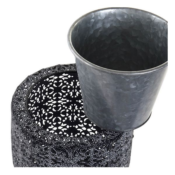 Blumentopf Dekodonia Grau Metall (25 x 28 x 52 cm)