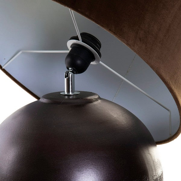 Tischlampe Dekodonia Samt Kunststoff aus Keramik Kolonial (38 x 59 cm)