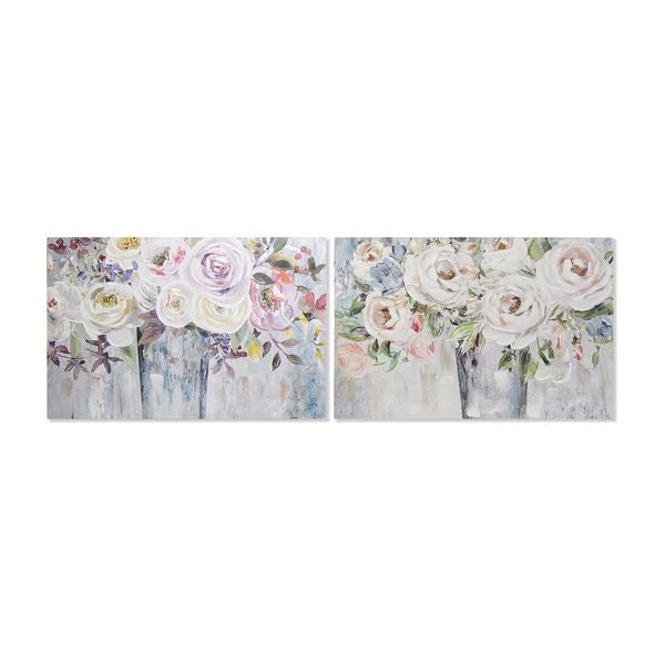 Bild Dekodonia Blomster Bunt (2 pcs) (120 x 3 x 80 cm)