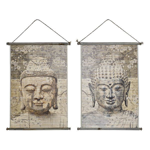 Leinwand Dekodonia Zum Aufhängen Bambus Holz MDF (2 pcs) (2 pcs)