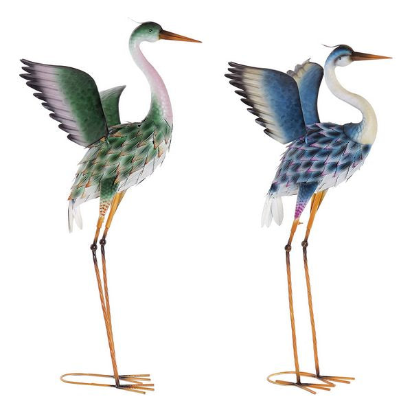 Deko-Figur Dekodonia Fugl Metall (2 pcs) (36 x 44 x 92 cm)