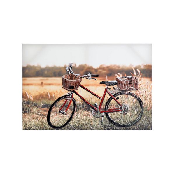 Bild Dekodonia Leinwand 3D Rotes Fahrrad (90 x 3 x 60 cm)