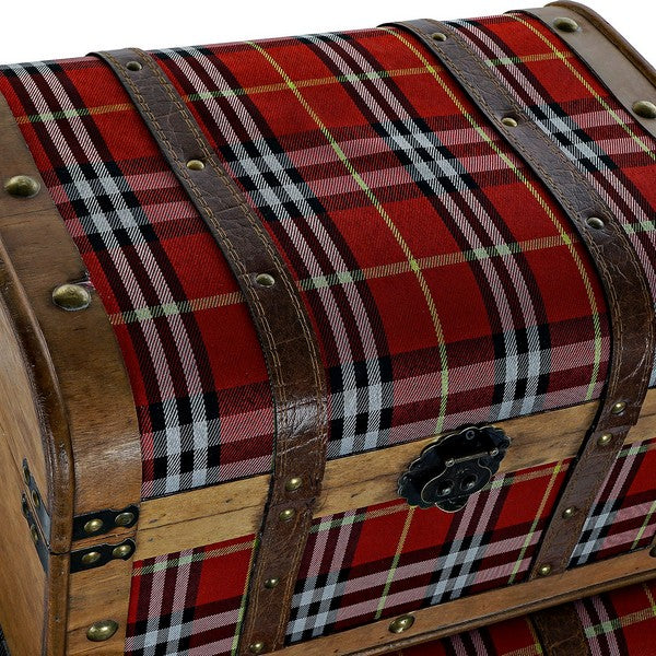 Truhe Dekodonia Pappelholz Polyester Bilder (3 pcs)