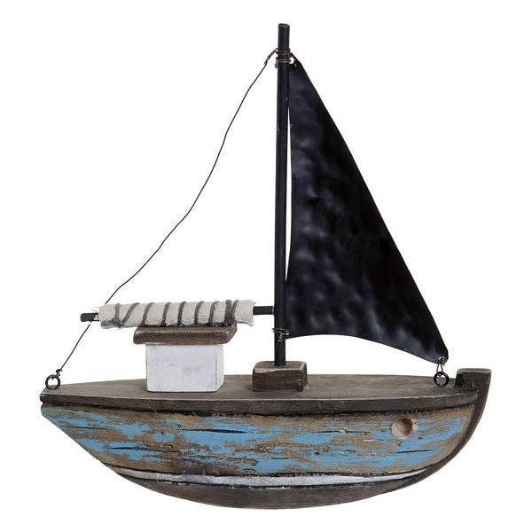 Deko-Figur Dekodonia Barco Metall Paulonia-Holz (19 x 5 x 21 cm)