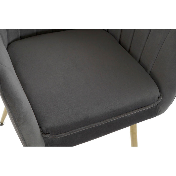 Armlehnstühle DKD Home Decor Metall Polyester (56 x 60 x 85 cm)
